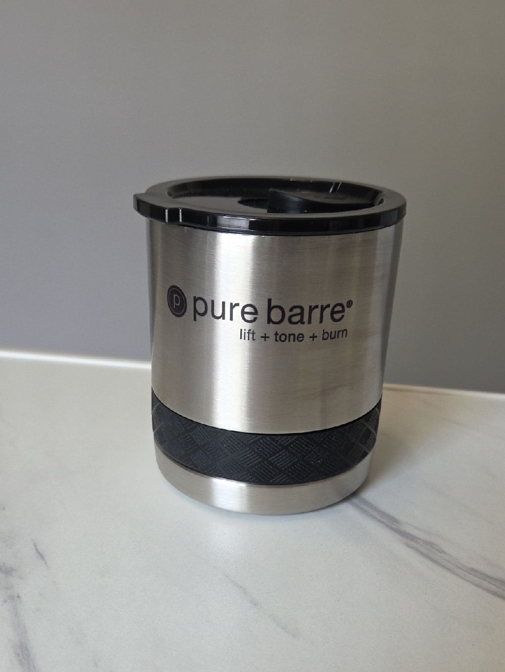 Pure Barre Stainless Steel 10oz Tumbler - Silver & Black